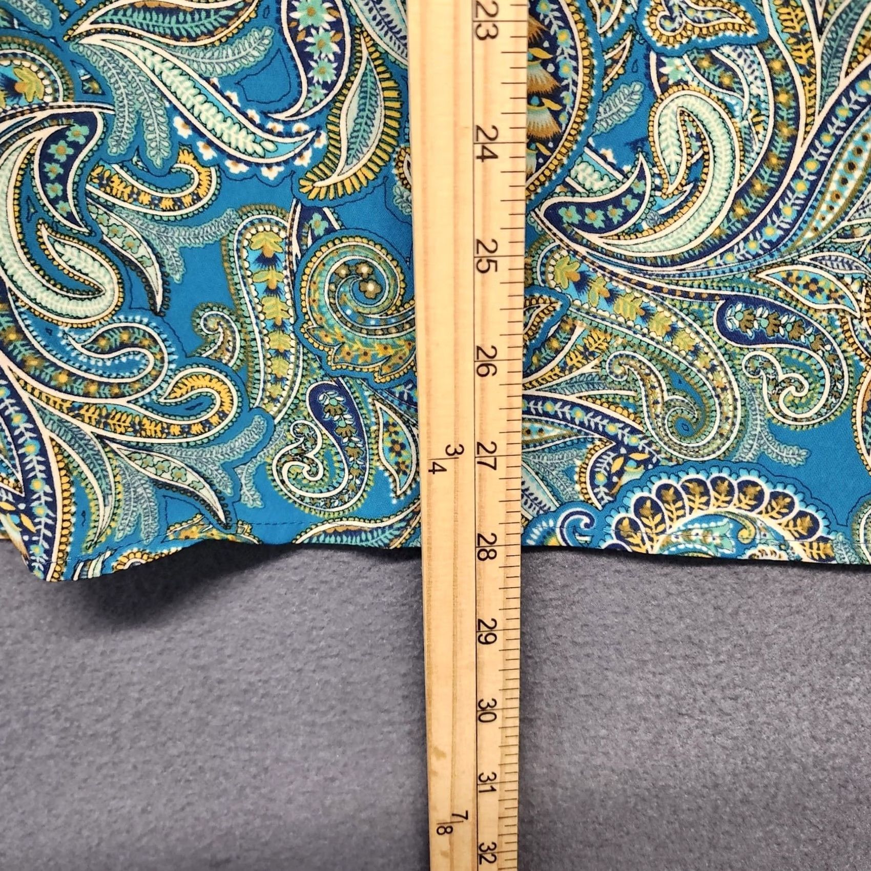 J. Jill VINTAGE J Jill Top Women Large Blue Paisley Blouse Stretch Flowy Office Boho Artsy Womens Blouse Size L / US 10 / IT 46 - 5 Thumbnail
