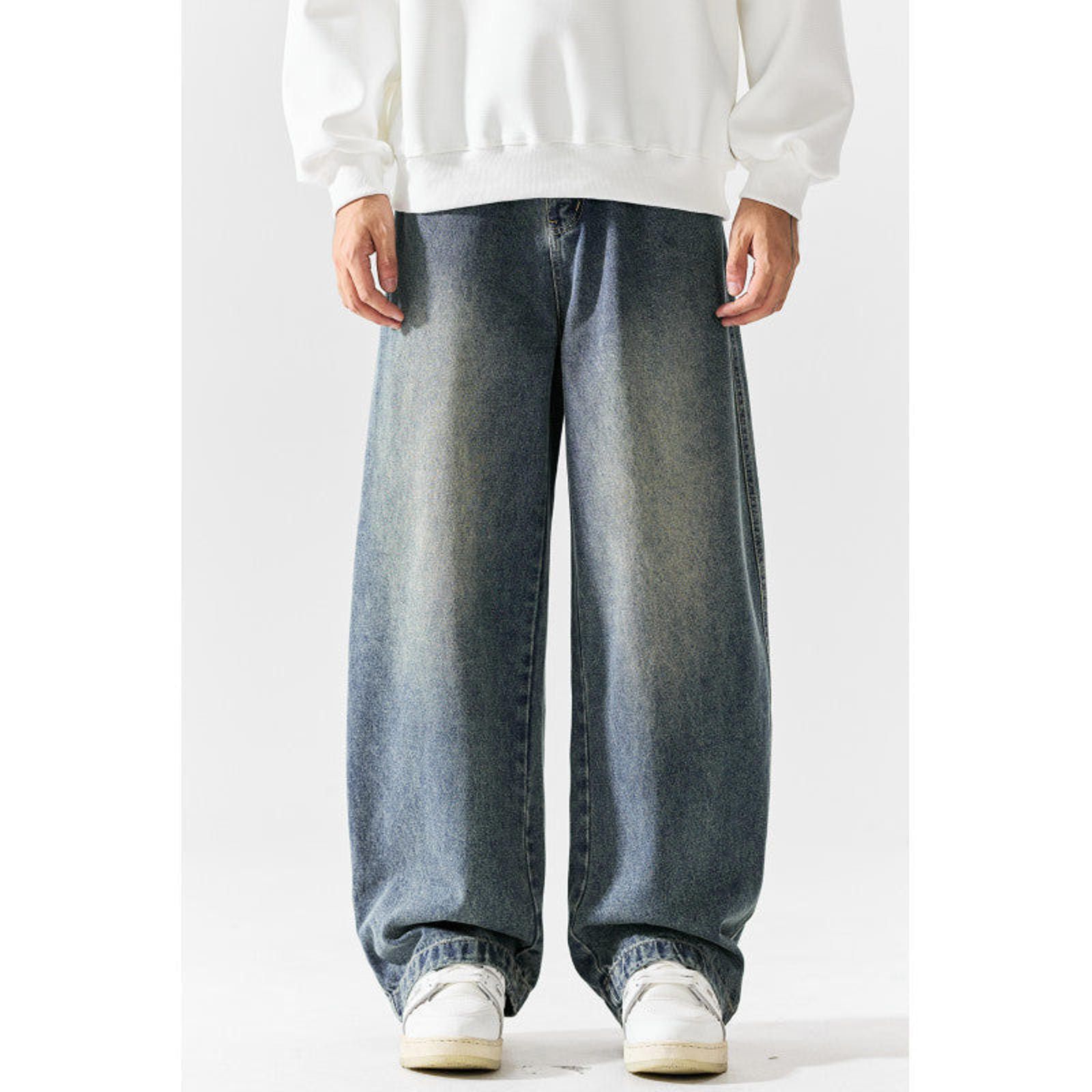 Vintage Wide Leg Baggy Denim Jeans for Men, Casual Loose Fit Pants Size US 30 / EU 46 - 3 Thumbnail