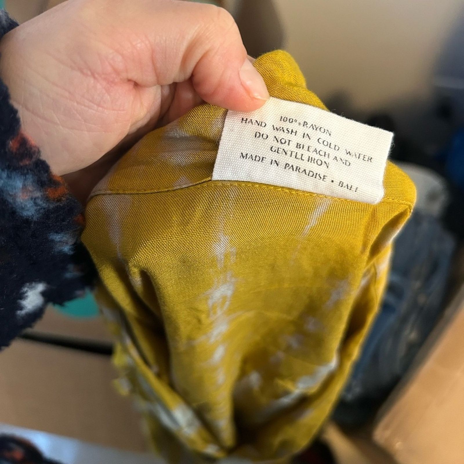 Other Stylepark1 Yellow Tie Dye Long Sleeve Swim Cover Shirt Dress Size ONE SIZE - 4 Thumbnail