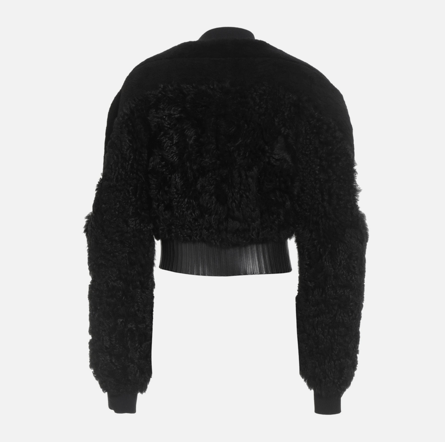 RICK OWENS PORTERVILLE Girdered Shearling Bomber Jacket