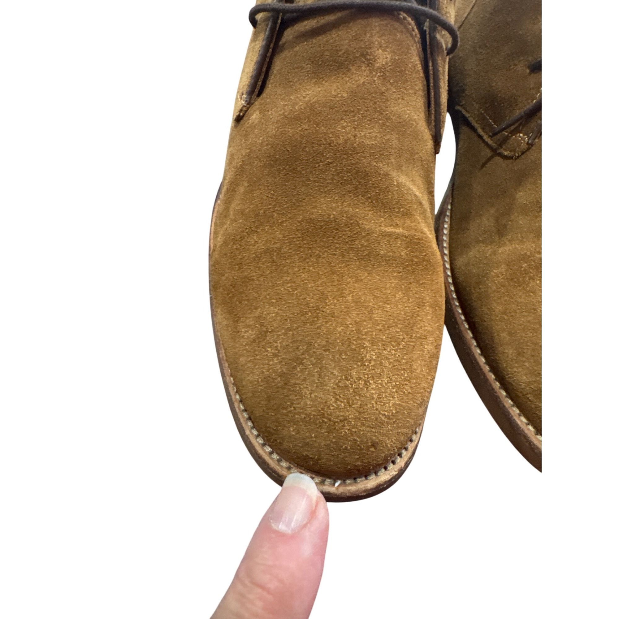 Designer Warfield Grand Mens Brown Leather Suede Ankle Chukka Boots S Size US 10.5 / EU 43-44 - 7 Thumbnail