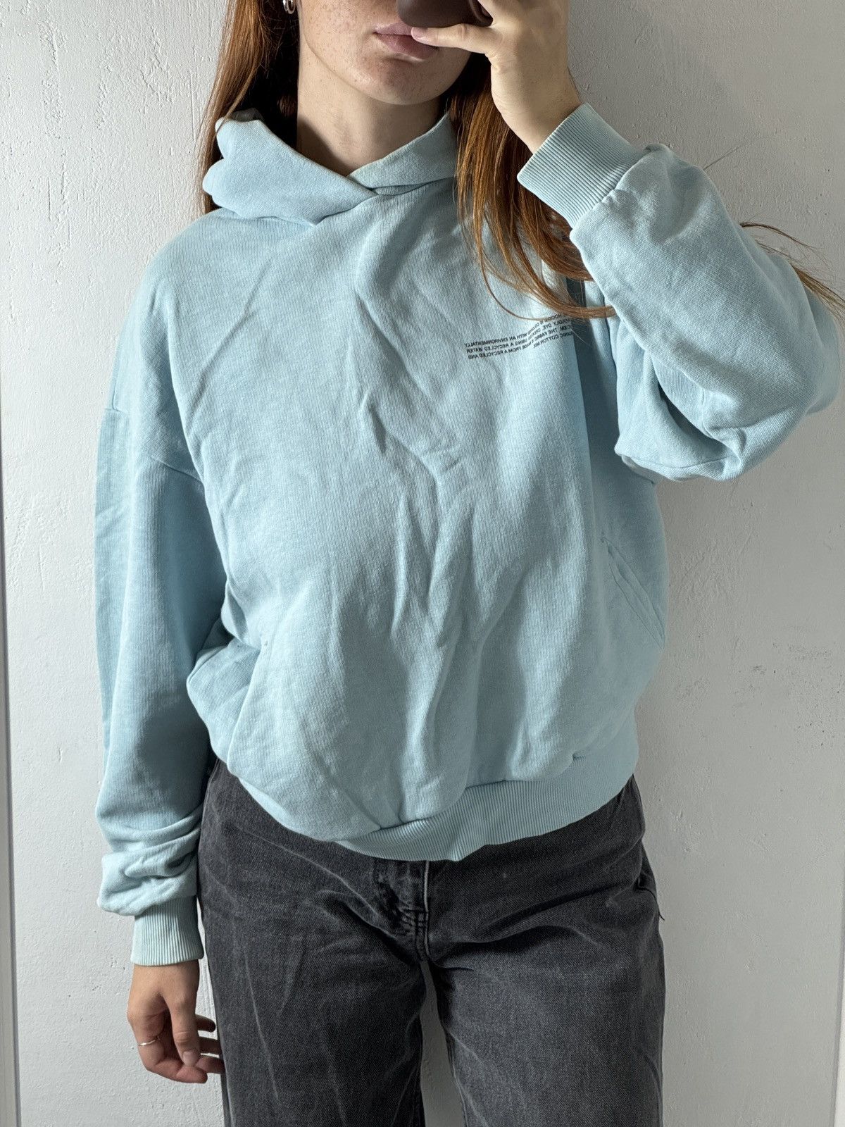 Pangaia VINTAGE PANGAIA 2000s BLUE BOXY HOODIE Size S / US 4 / IT 40 - 1 Thumbnail