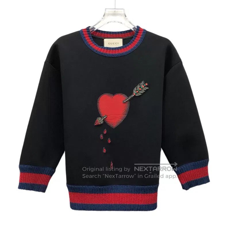 Gucci Gucci Black one arrow through the heart diamond print cott Size XXS / US 00 / IT 34 - 1 Thumbnail