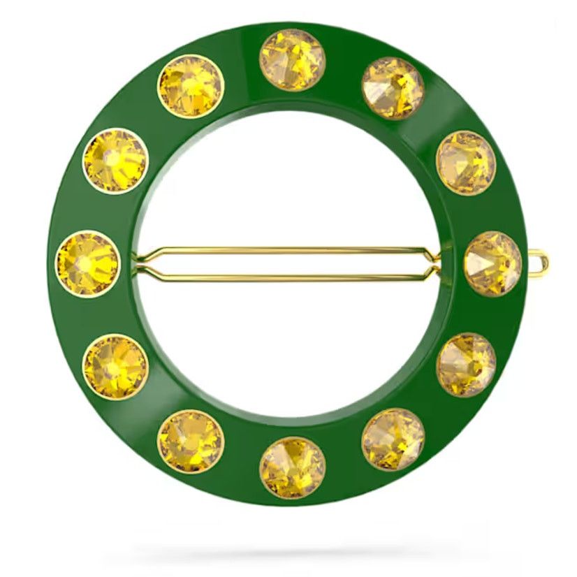 Swarovski Swarovski Hair clip Round cut, Round shape, Green Size ONE SIZE - 2 Thumbnail