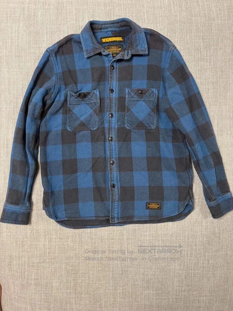 Neighborhood NEIGHBORHOOD Blue Black Plaid Shirt. Size US L / EU 52-54 / 3 - 1 Thumbnail