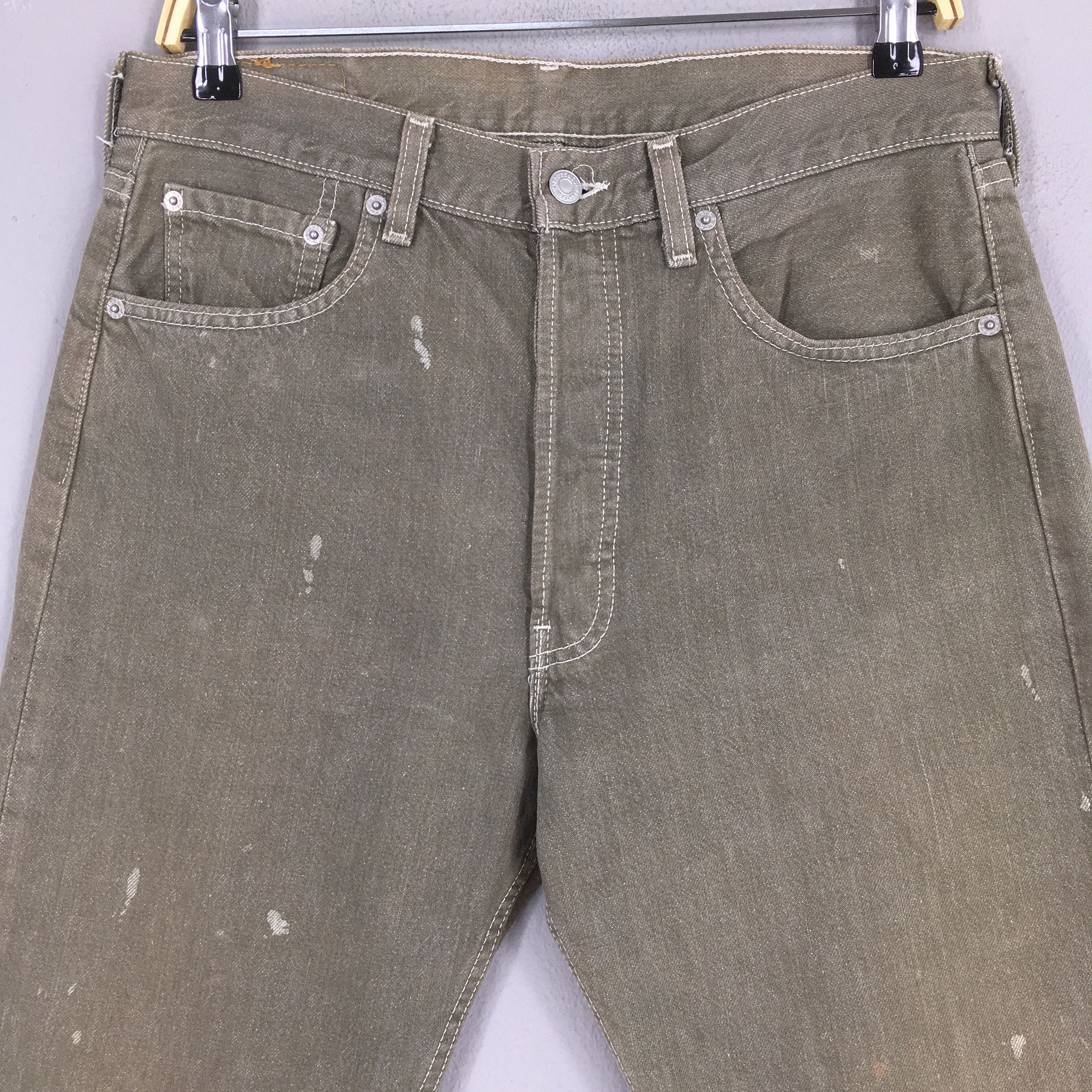 Levi's Size 31X30.5 Vintage 90s Levi's 501 Brown Jeans S947 Size 31" - 2 Thumbnail