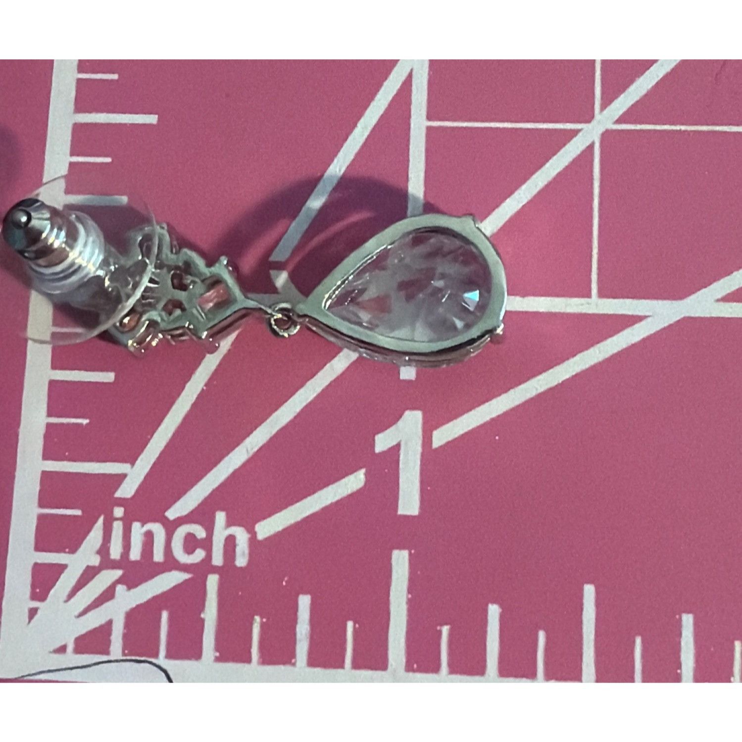 Other Bridal Jewelry Pierced Earrings Clear Rhinestones Dangle Pro Size ONE SIZE - 3 Thumbnail