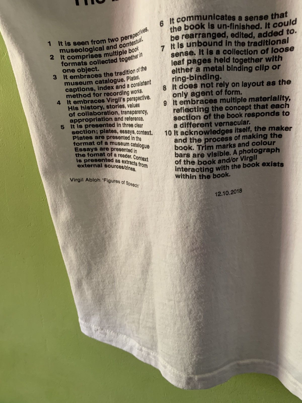 Virgil Abloh Virgil Abloh "figures of speech" Champion tee Size US M / EU 48-50 / 2 - 8 Thumbnail
