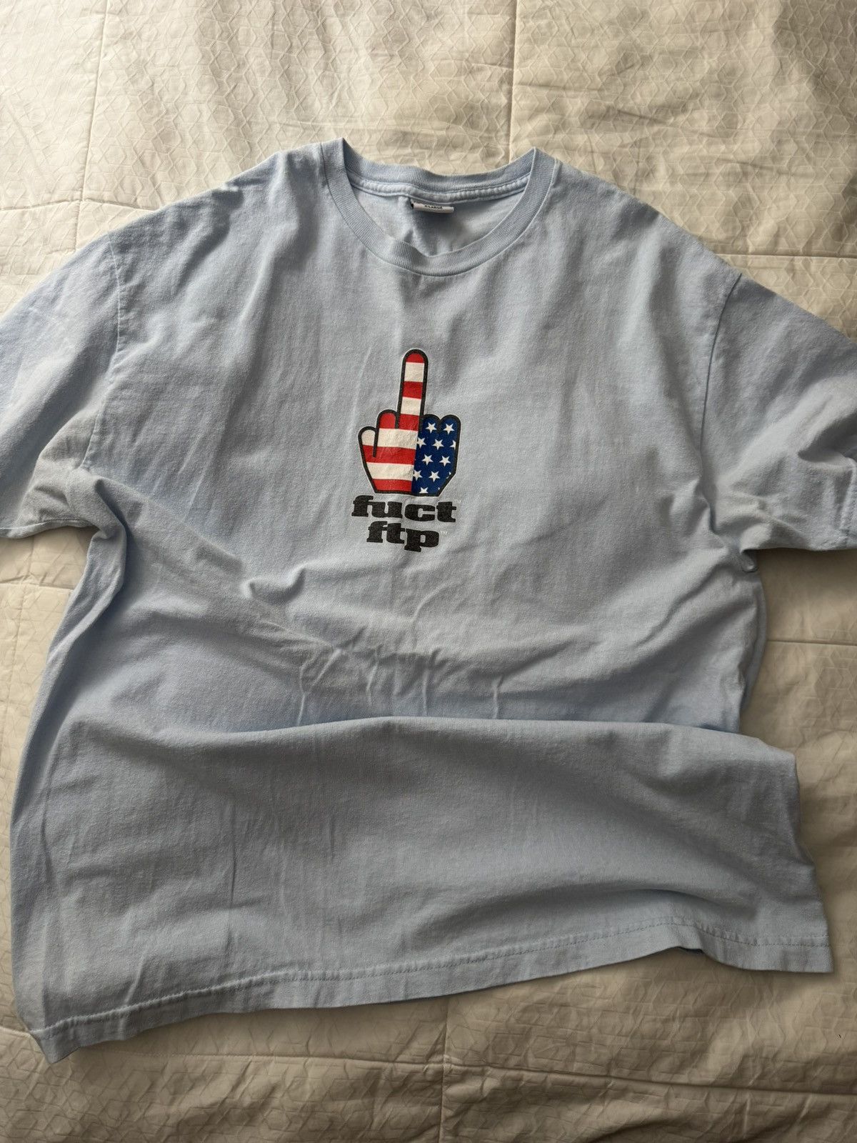 FUCT × Fuck The Population Fuct FTP Baby Blue Tee Size US XL / EU 56 / 4 - 2 Thumbnail