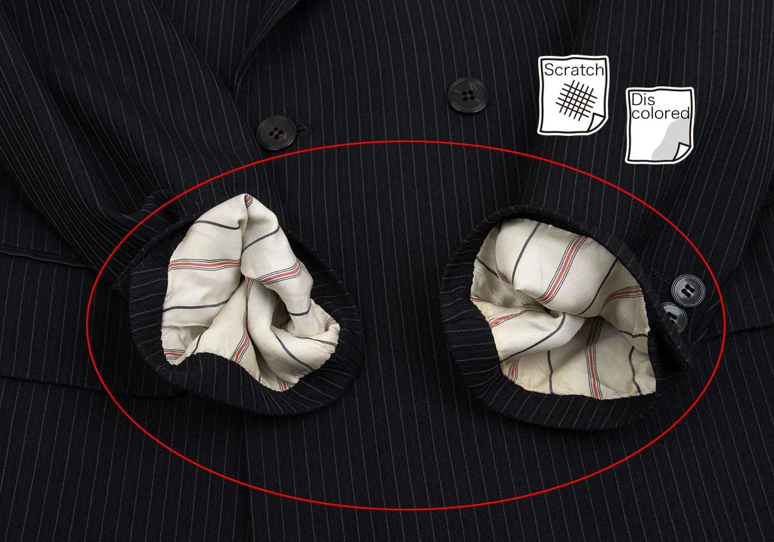 Jean Paul Gaultier Wool Stripe Double Breasted Jacket in Dark Navy 44M Size US S / EU 44-46 / 1 - 7 Thumbnail
