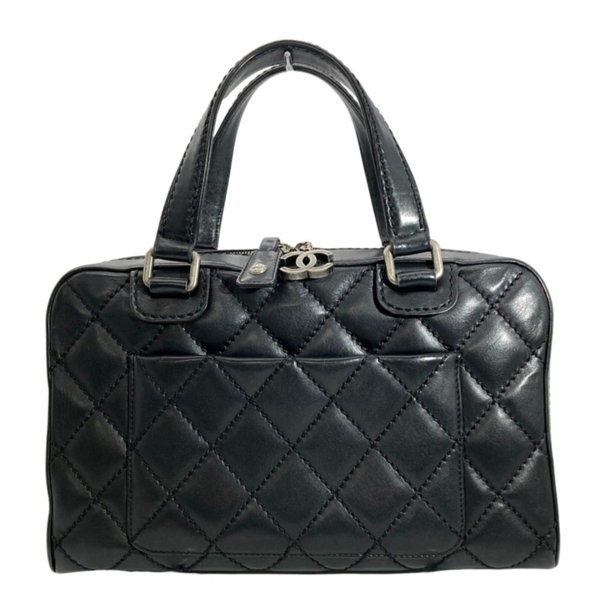 Chanel Chanel Wild Stitch Handbag, Black, Silver Hardware, Coco Charm, Boston Bag Size ONE SIZE - 1 Thumbnail