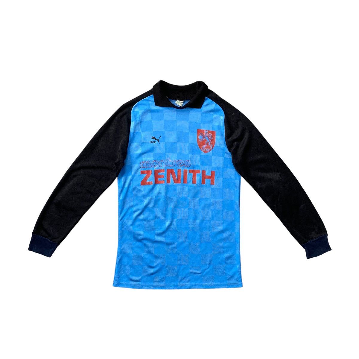 image of Vintage Puma Fc Le Locle 1 Goalkeeper Soccer Jersey Size L in Blue, Men's