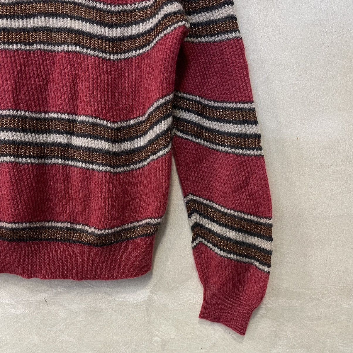 Brunello Cucinelli Brunello Cucinelli Mohair Stripe Knit Sweater Size XS / US 0-2 / IT 36-38 - 5 Thumbnail