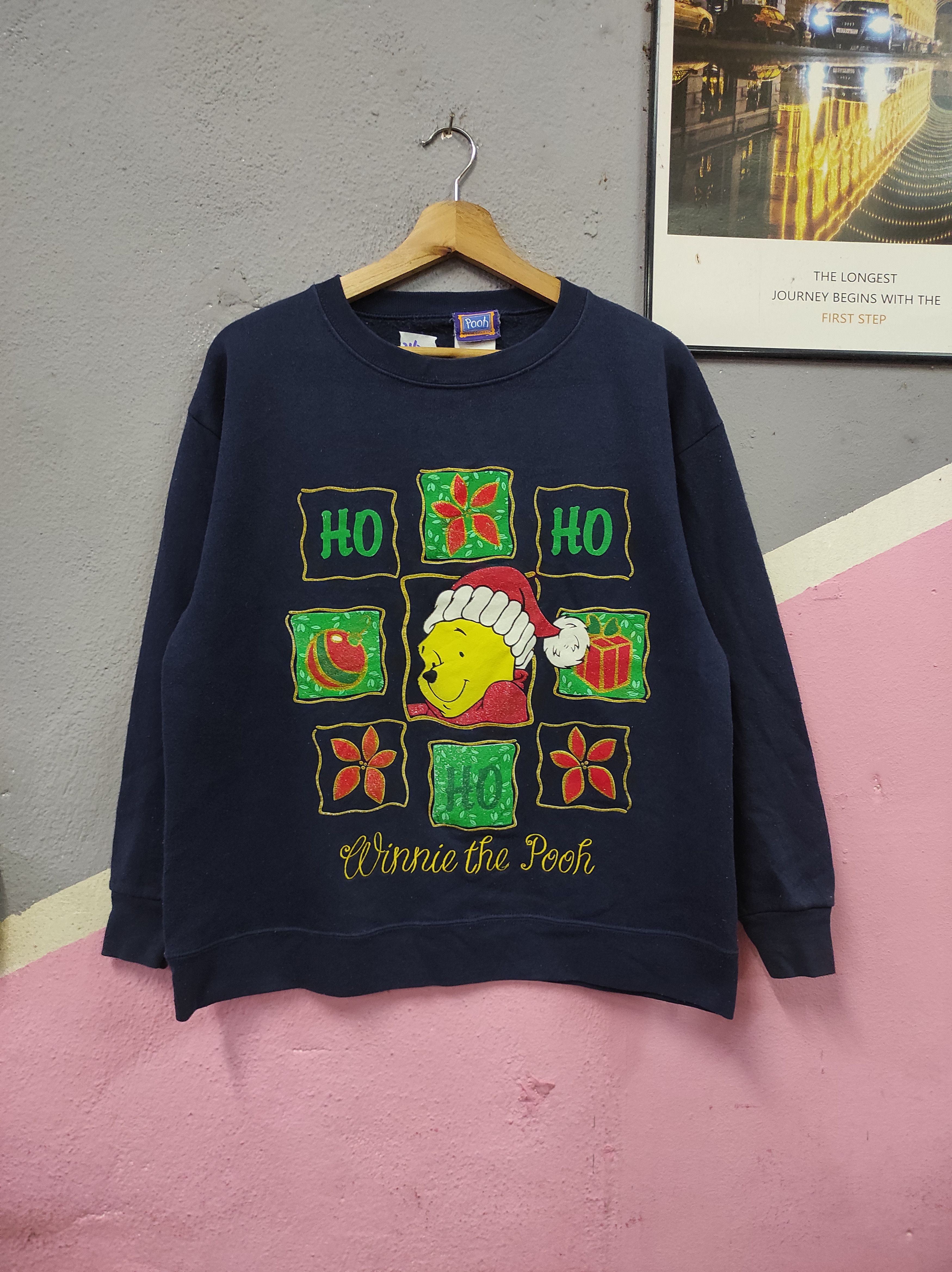 Cartoon Network × Disney × Vintage DISNEY WINNIE THE POOH JERRY LEIGH CHRISTMAS SWEATSHIRT Size M / US 6-8 / IT 42-44 - 1 Thumbnail