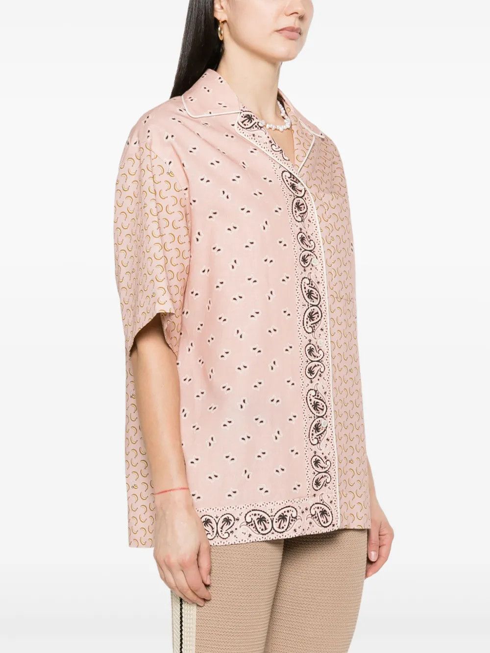 Palm Angels o1y1125 Linen Shirt in Multicolor Size M / US 6-8 / IT 42-44 - 2 Thumbnail