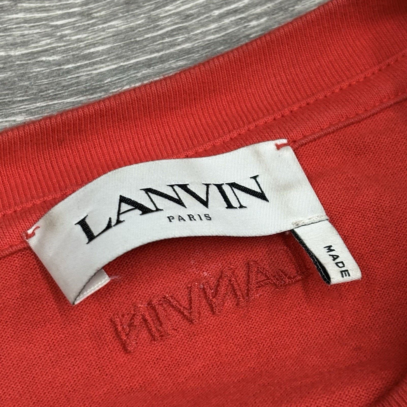 Lanvin Lanvin Embroidered Logo T-Shirt ' Red ' | GOOD CONDITION! Size US XL / EU 56 / 4 - 8 Thumbnail
