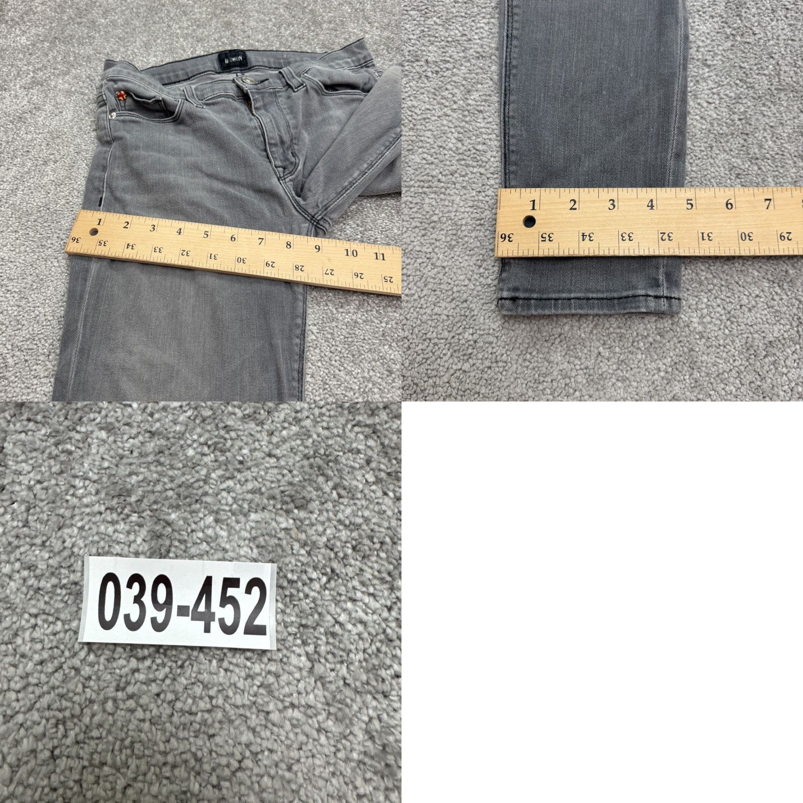 Hudson Hudson Nico Denim Jeans Womens 27 Gray Stone Wash 28x29 Mid Skinny City Streetwear Size 27" / US 4 / IT 40 - 10 Thumbnail