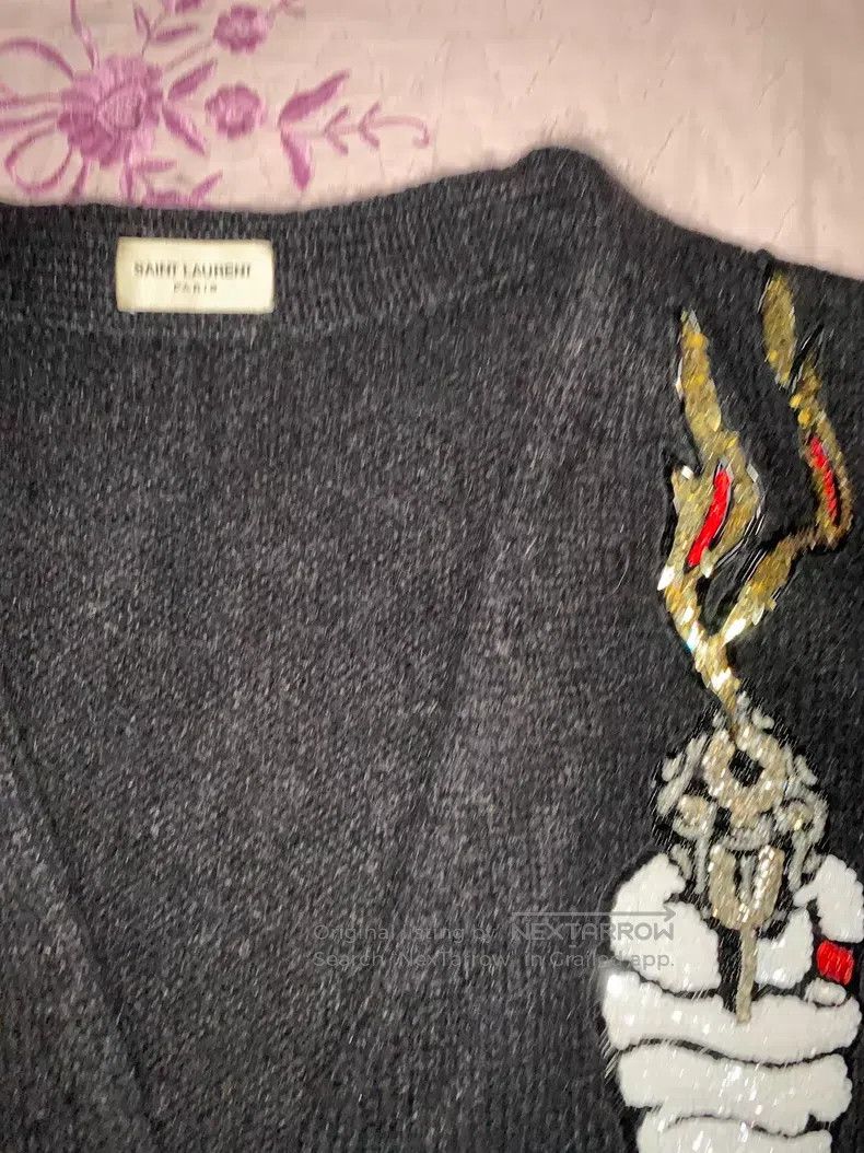 Saint Laurent Paris Saint Laurent Paris Classic sequined mohair wool blend car Size US M / EU 48-50 / 2 - 3 Thumbnail