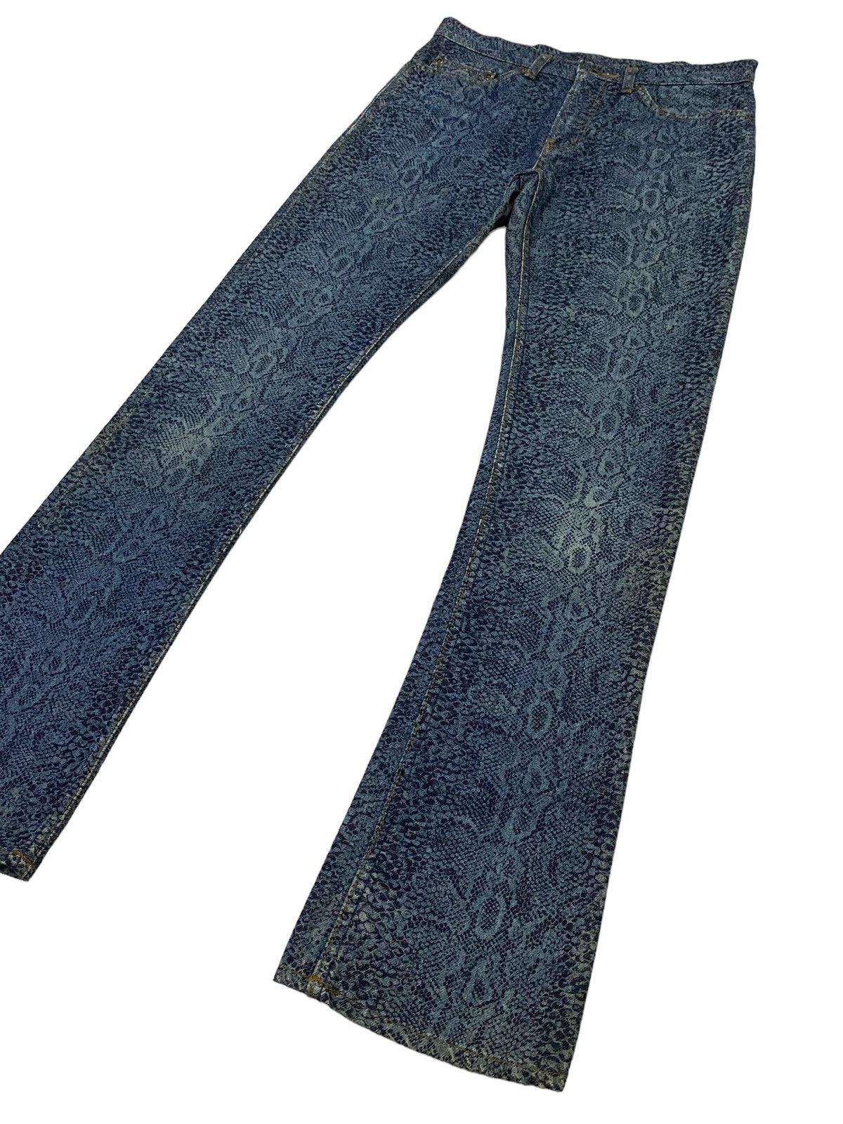 Hysteric Glamour Rare‼️Hysteric Glamour Snakeskin Denim Pants Size US 29 - 20 Thumbnail