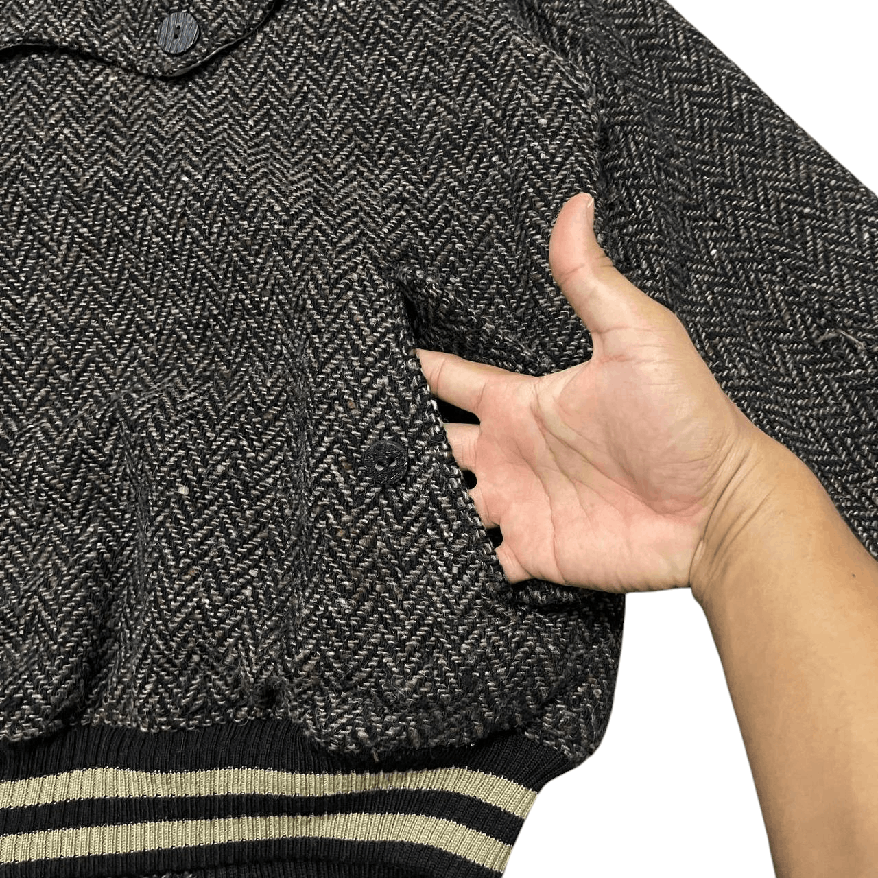Japanese Brand Vintage Zigzag Club Wool Bomber Jacket Size US M / EU 48-50 / 2 - 17 Thumbnail