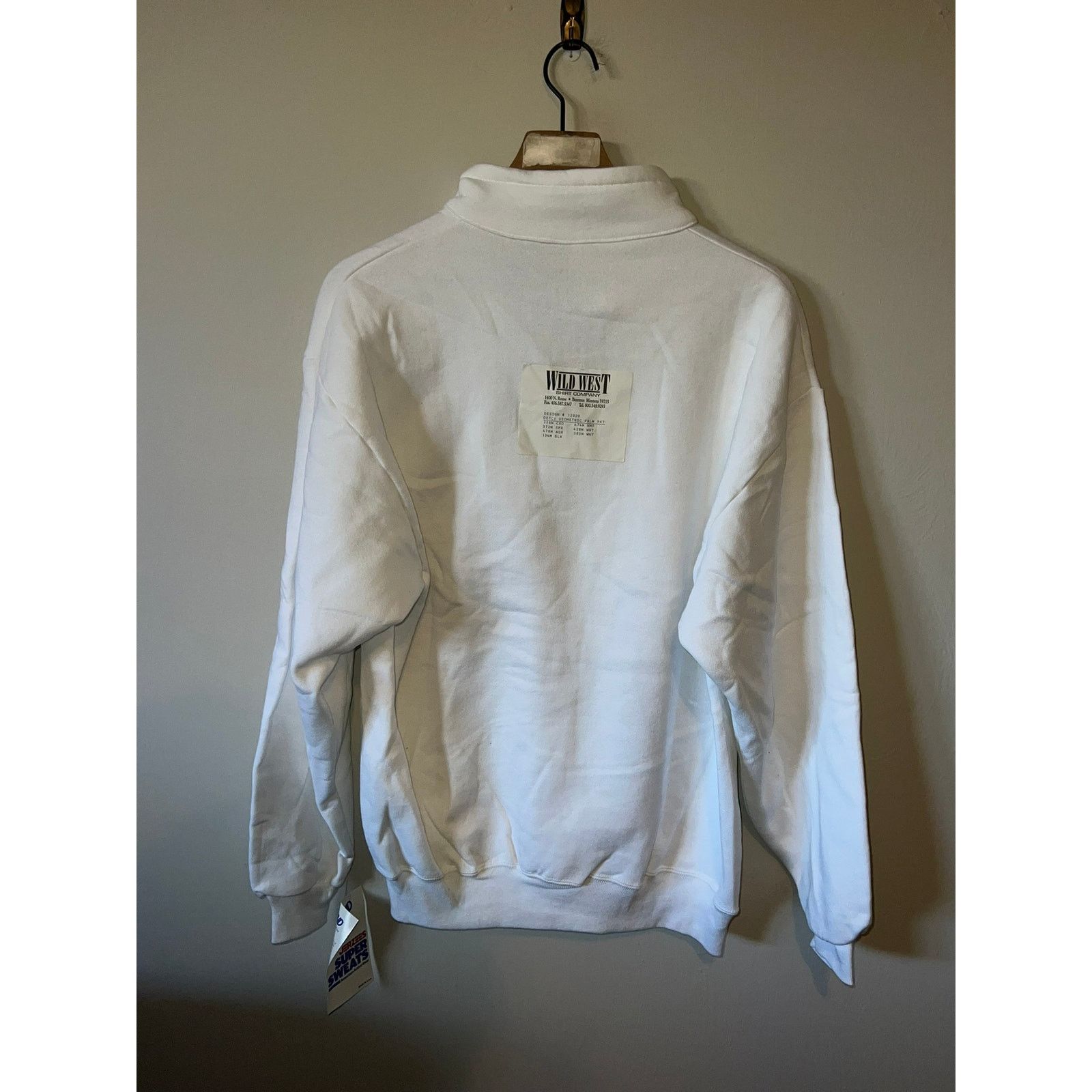 Jerzees Vintage Las Vegas Sweatshirt 1/4 Zip Crewneck 90s NWT Large Size US L / EU 52-54 / 3 - 10 Thumbnail