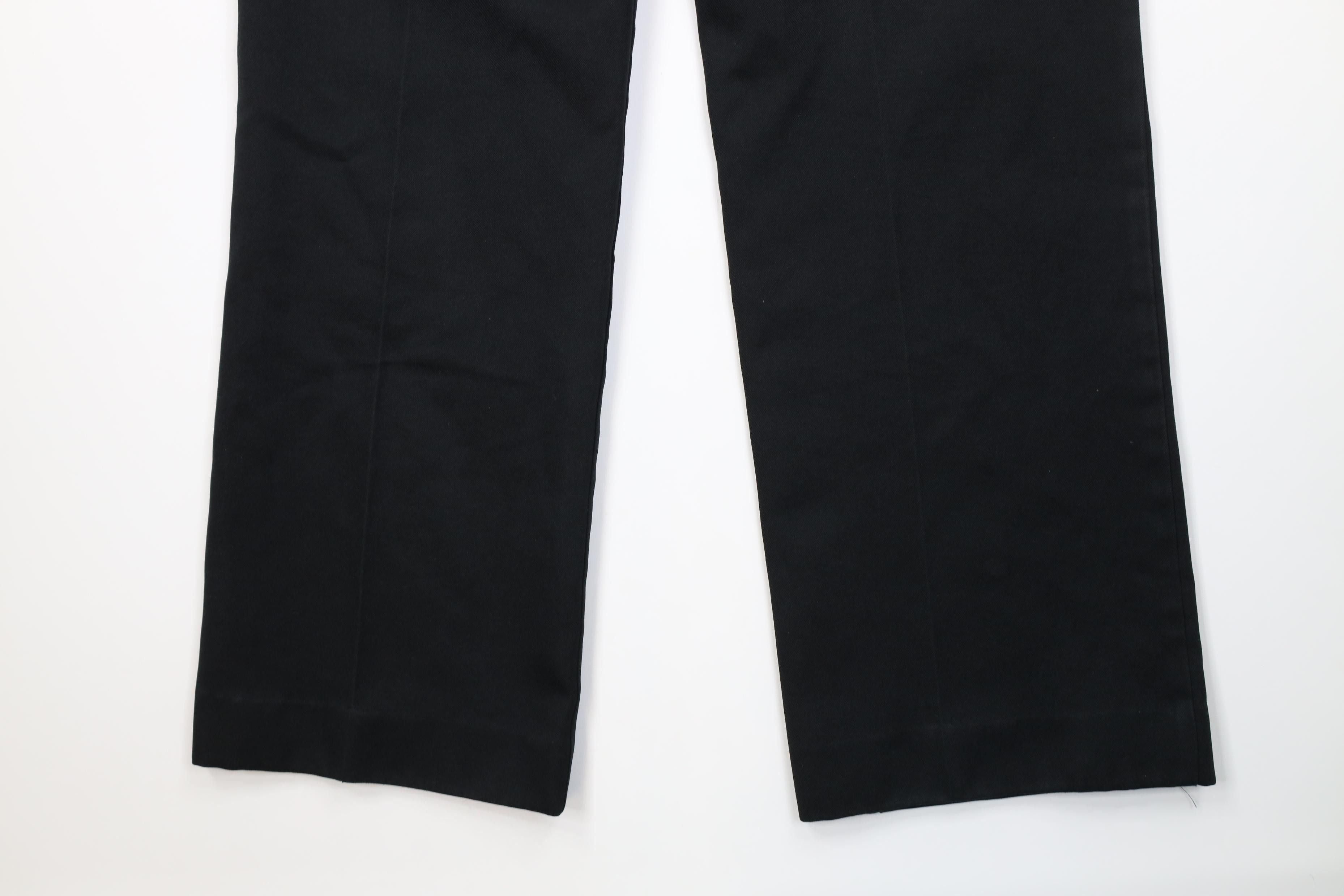 Vintage Vintage 70s Streetwear Flared Wide Leg Chino Pants Black USA Size US 32 / EU 48 - 12 Thumbnail