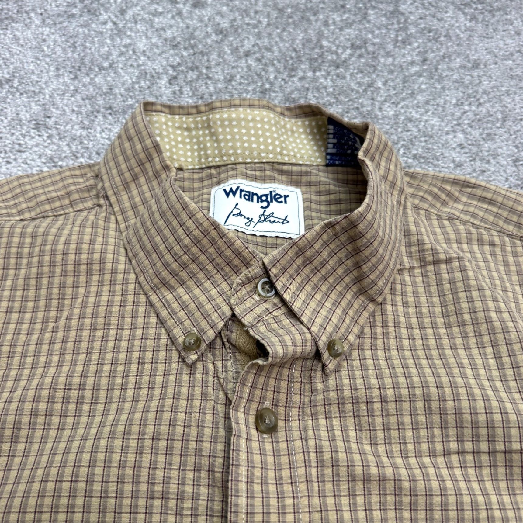 Wrangler VINTAGE Wrangler George Strait Western Button Down Shirt Men XXL Tan Plaid Cotton Casual Size US XXL / EU 58 / 5 - 5 Thumbnail