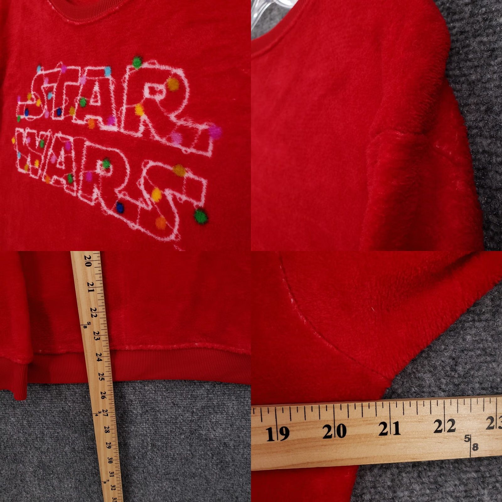 Star Wars Star Wars Sweater Womens S Small Red Pullover Logo Christmas Lights Fuzzy Knit Size S / US 4 / IT 40 - 8 Thumbnail