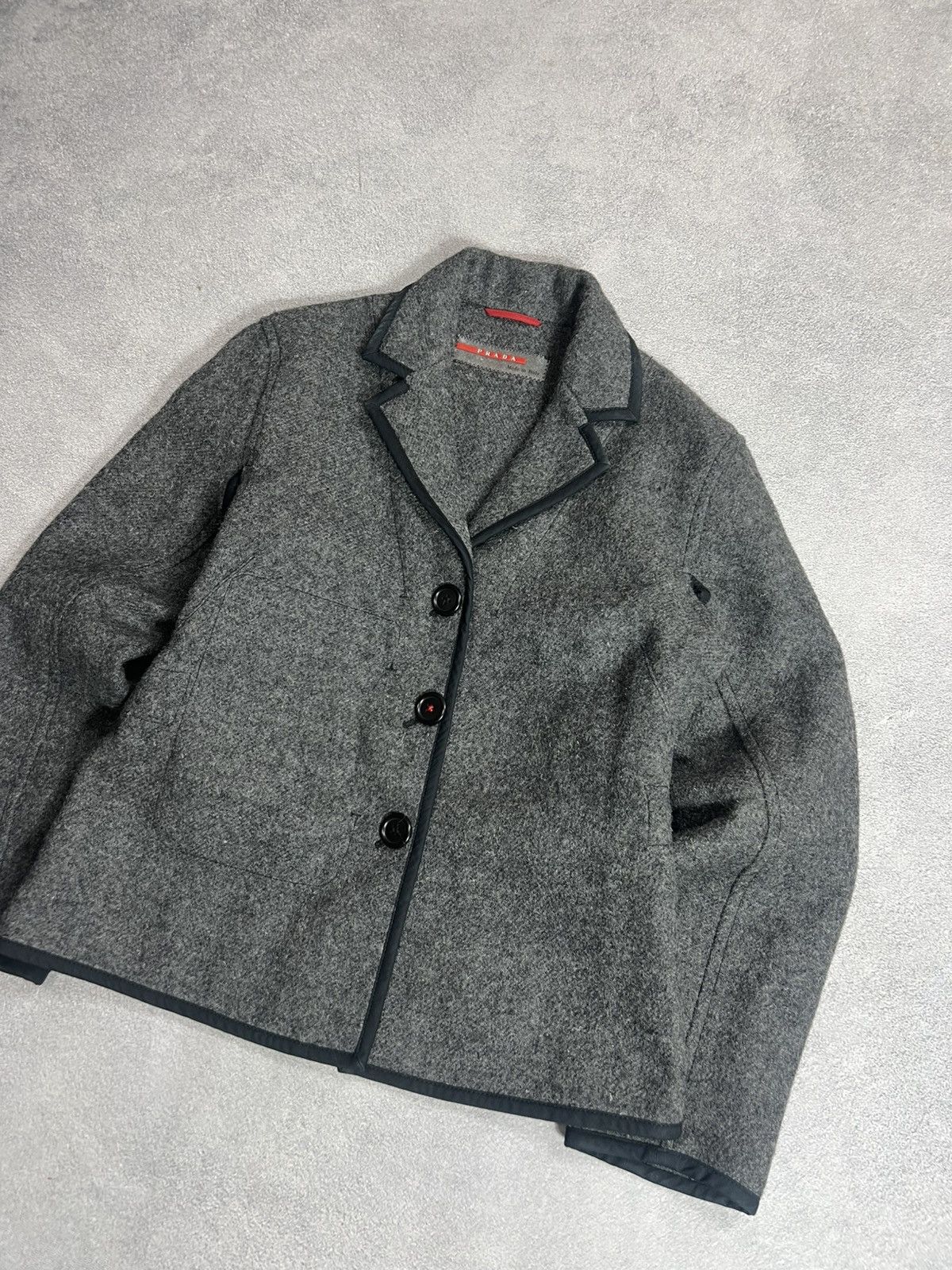 Prada Luxury Prada 00s Wool Blazer Rare Jacket! Hype Size M / US 6-8 / IT 42-44 - 4 Thumbnail