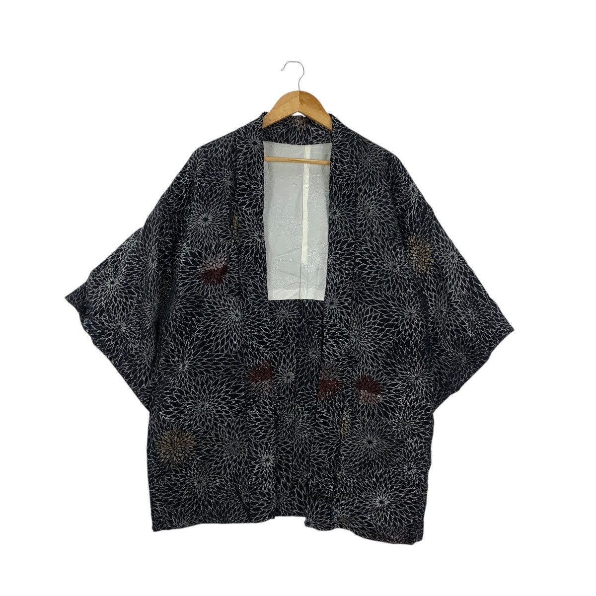 Vintage Vintage 70s KIMONO JAPAN HAORI Geometric Traditional Geisha Size XXL / US 16-18 / IT 52-54 - 1 Thumbnail