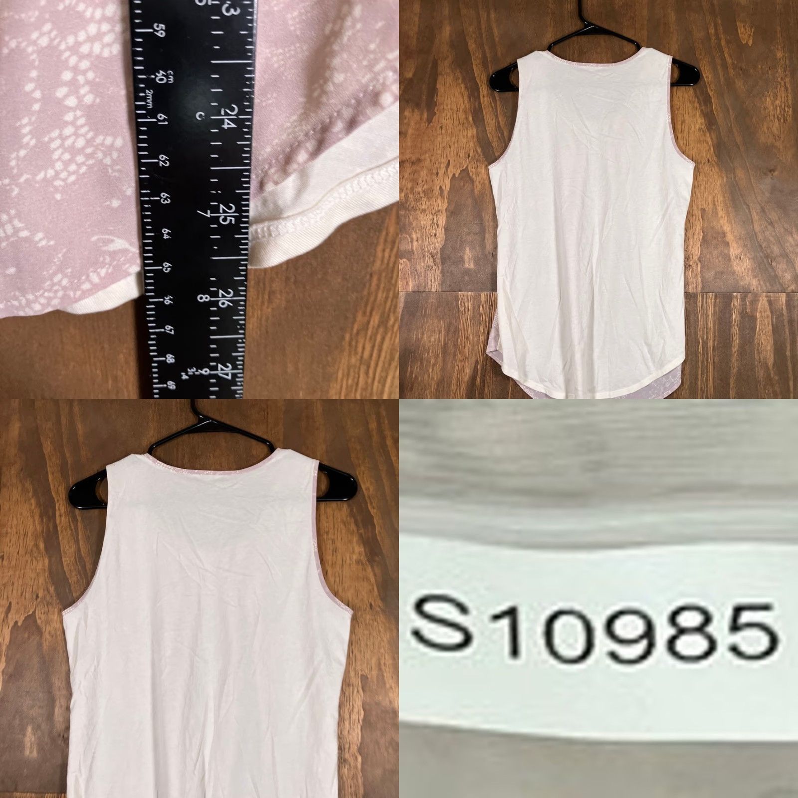 Vintage VINTAGE Ann Taylor Womens Tank Top Pink Cream Floral Lace Sleeveless Medium Camisole Shirt Size M / US 6-8 / IT 42-44 - 8 Thumbnail