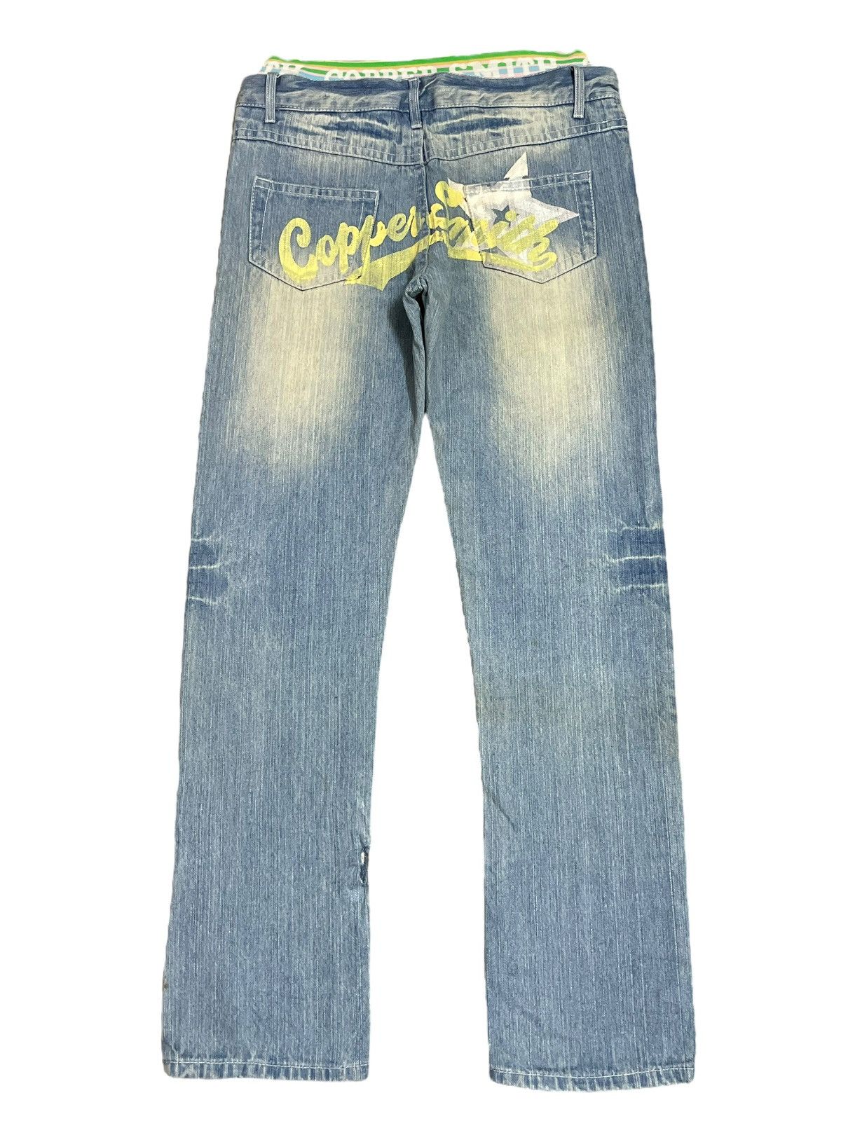 Japanese Brand Vintage Y2K Japanese Funky Patches Distressed Jogger Jeans Size 33" - 7 Thumbnail