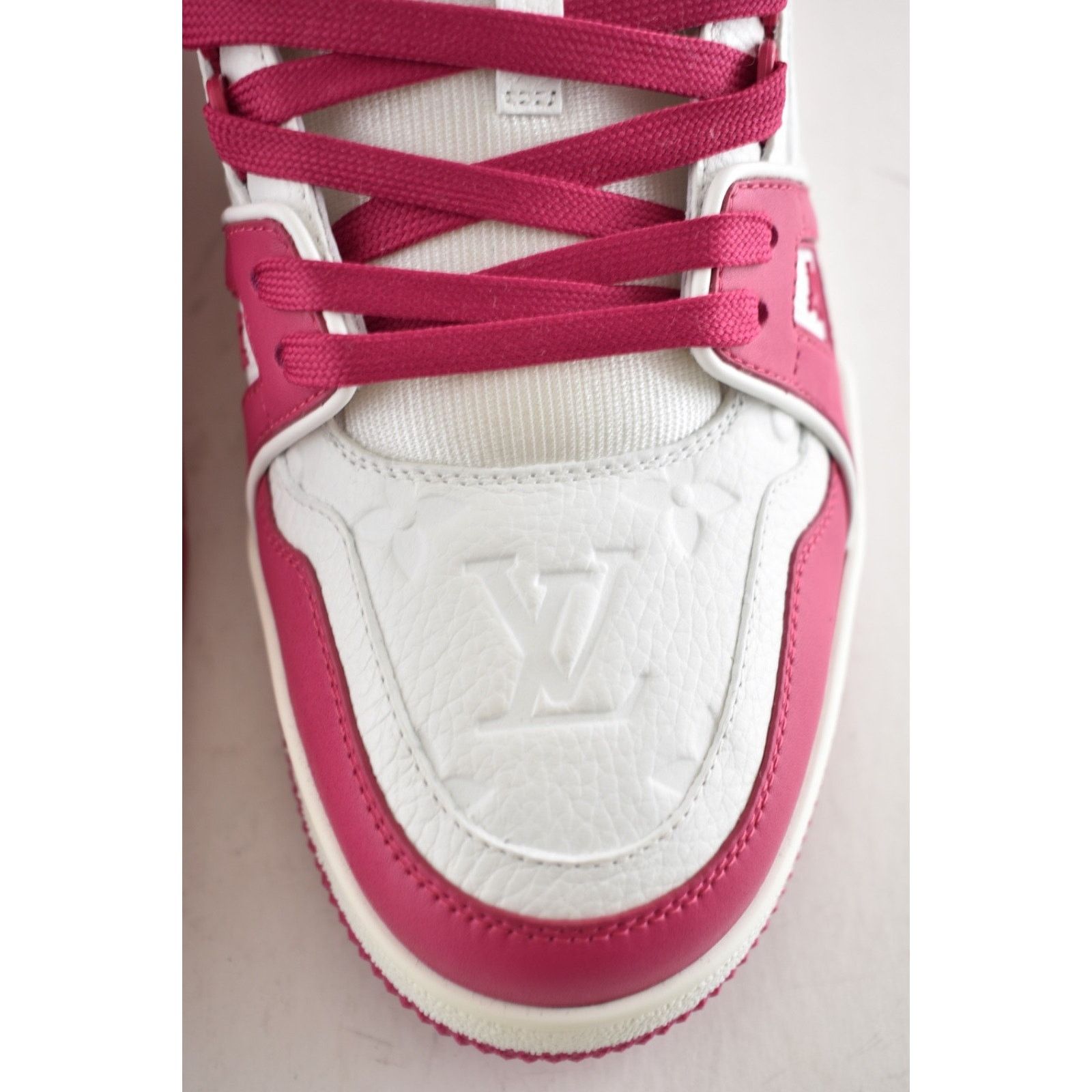 Louis Vuitton Louis Vuitton Fuchsia Pink White Empreinte Low Top Trainer Size US 9 / EU 42 - 8 Thumbnail