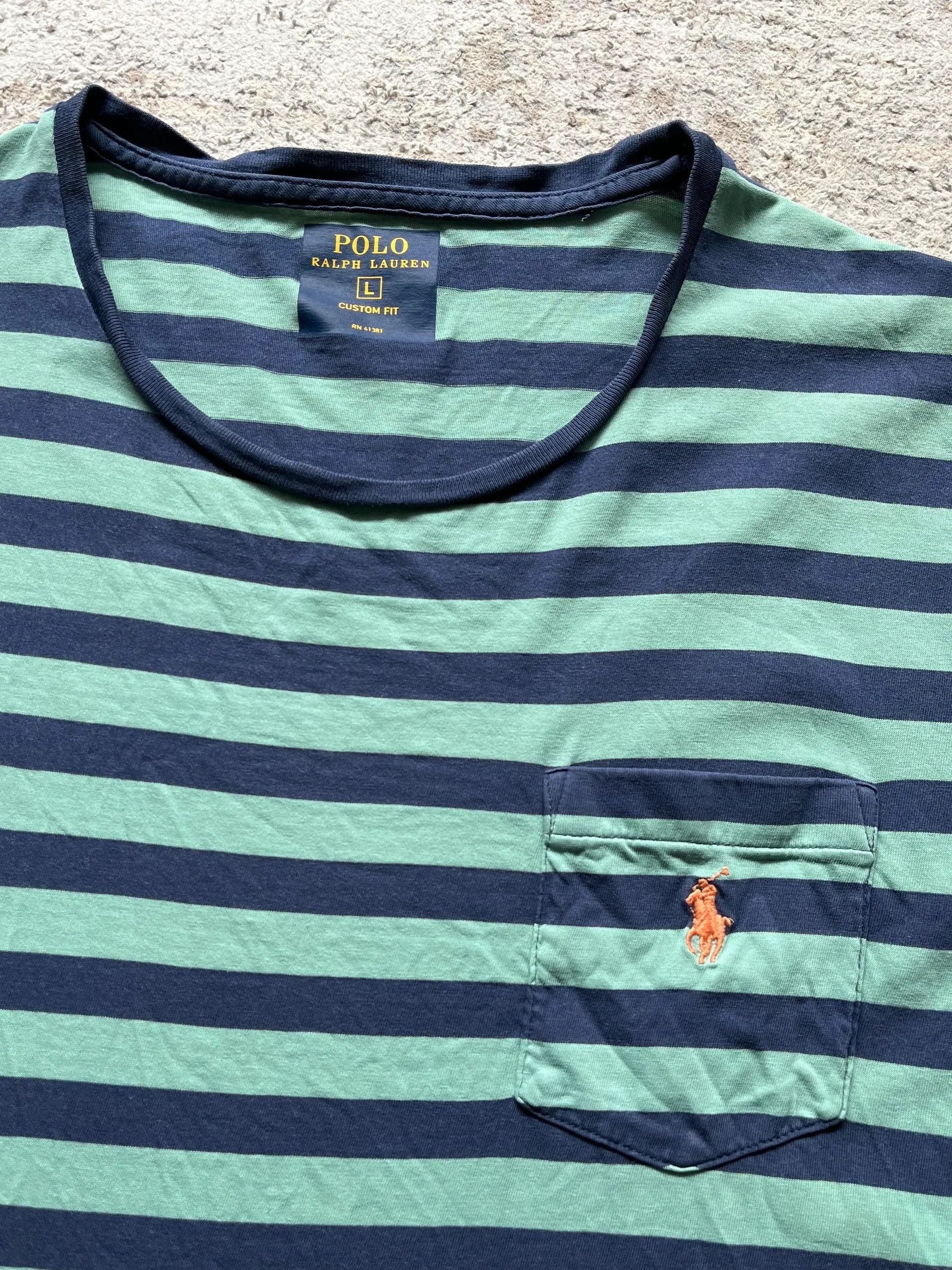 Polo Ralph Lauren Ralph Lauren Stripped Small Pony Pocket T-Shirt 2010's Rare Size US L / EU 52-54 / 3 - 4 Thumbnail