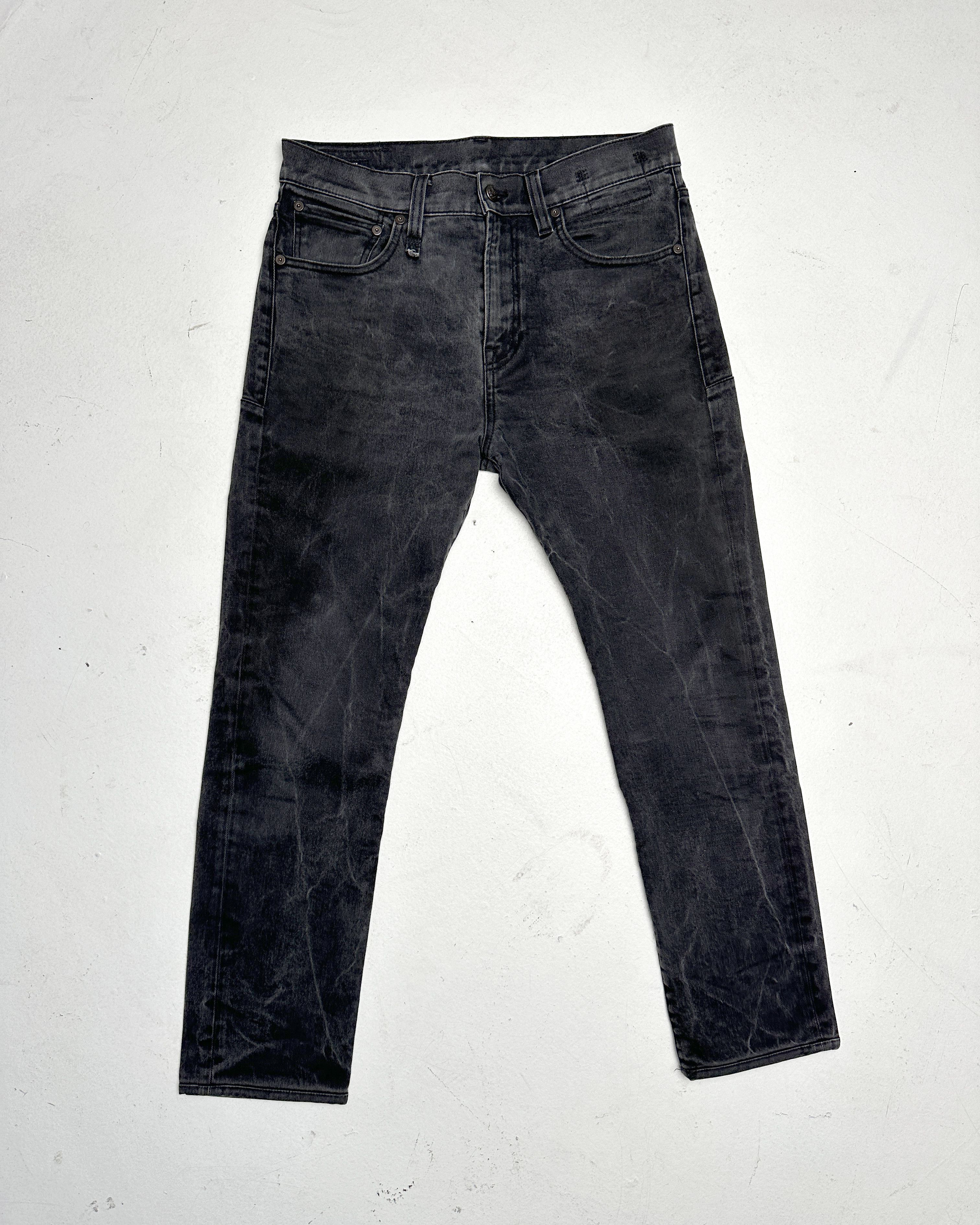 'Skate' acid wash black jeans