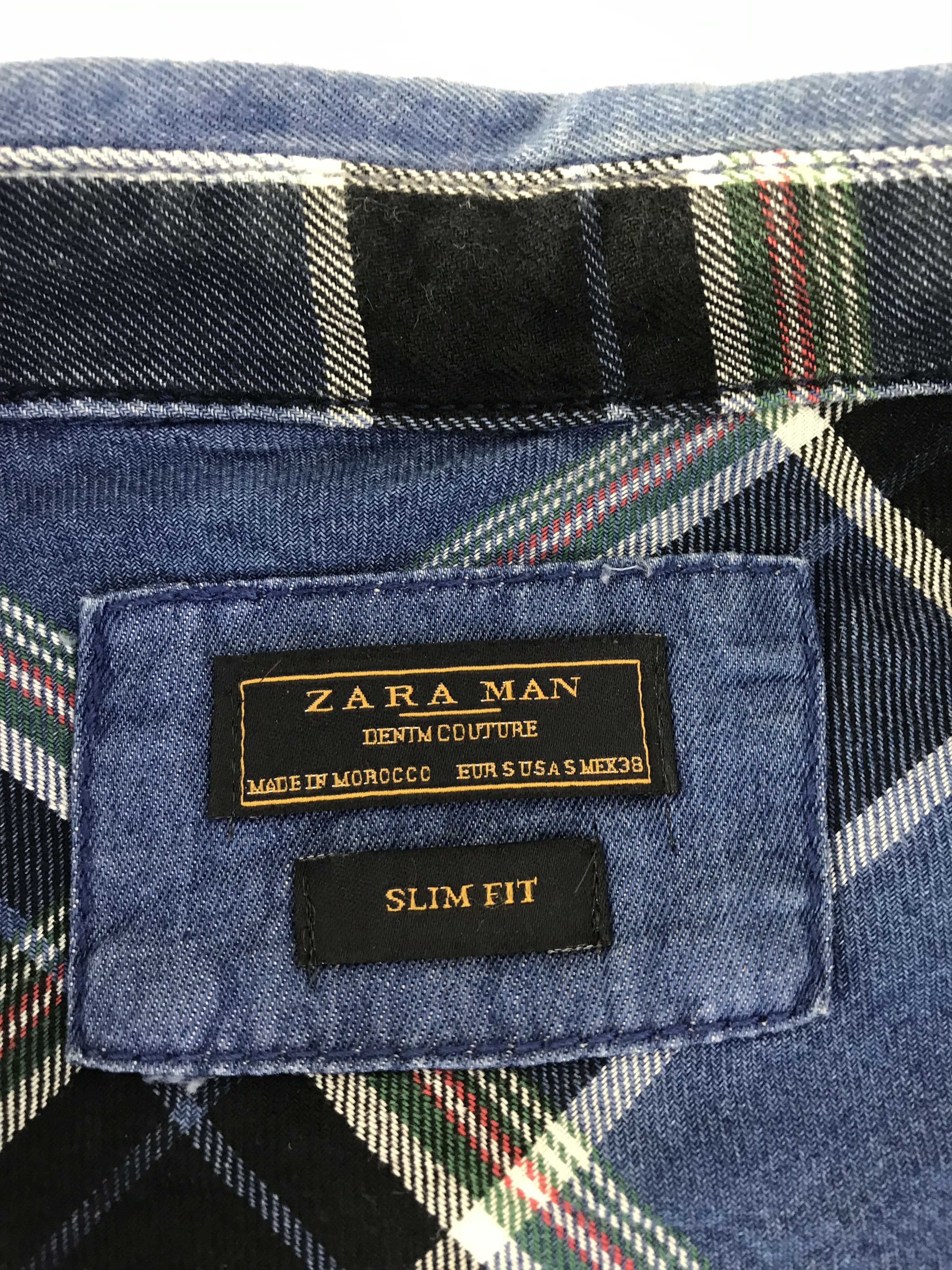 Zara Zara Man Denim Couture Slim Fit Western Denim Shirt Size US S / EU 44-46 / 1 - 7 Thumbnail
