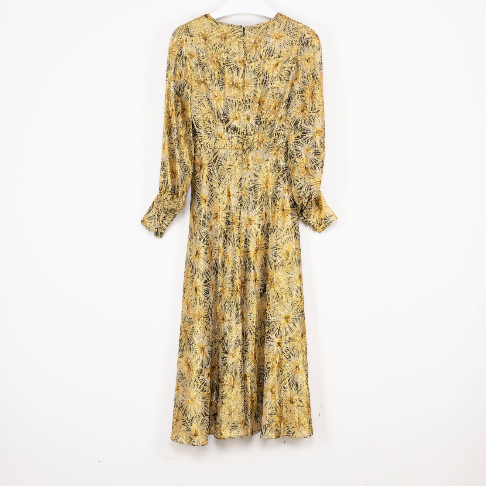 The Kooples The Kooples Floral Print Midi Dress Highlight Gold Size 1/S Size S / US 4 / IT 40 - 4 Thumbnail