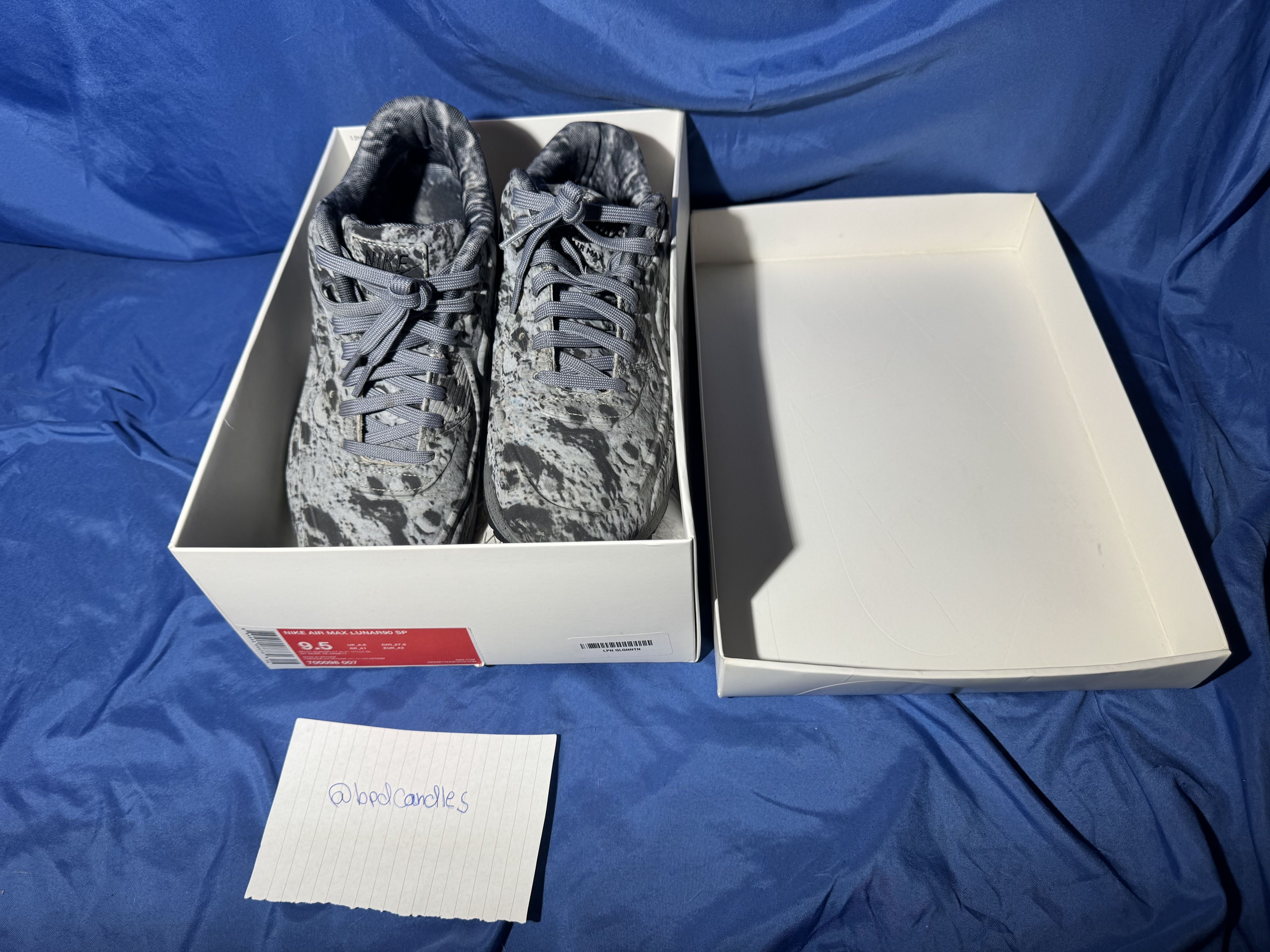 Nike air max lunar 90s reflective moon sneakers size 9.5