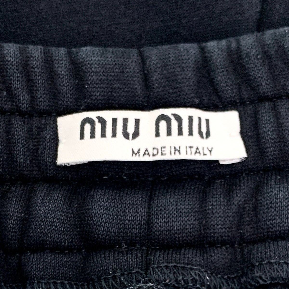 Miu Miu Miu Miu Womens Black Jogger Sweatpants With Red & White Side Size 28" / US 6 / IT 42 - 5 Thumbnail