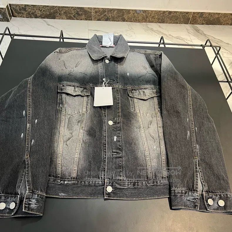 Acne Studios Acne Studios Retro faded ink-splashed loose off-the-should Size US S / EU 44-46 / 1 - 1 Thumbnail
