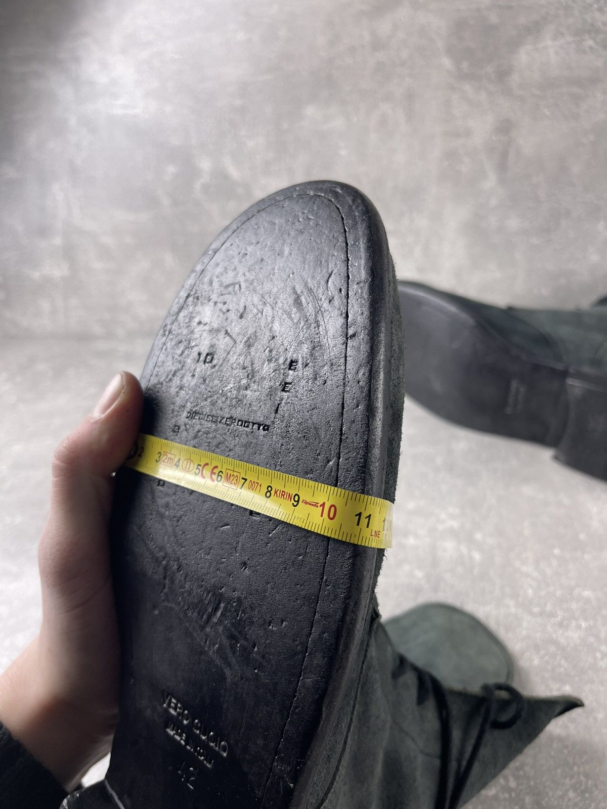 10sei0otto 10Sei0Otto Avant-Garde Dark Green Suede Lace Up Ankle Boots Size US 9 / EU 42 - 11 Thumbnail
