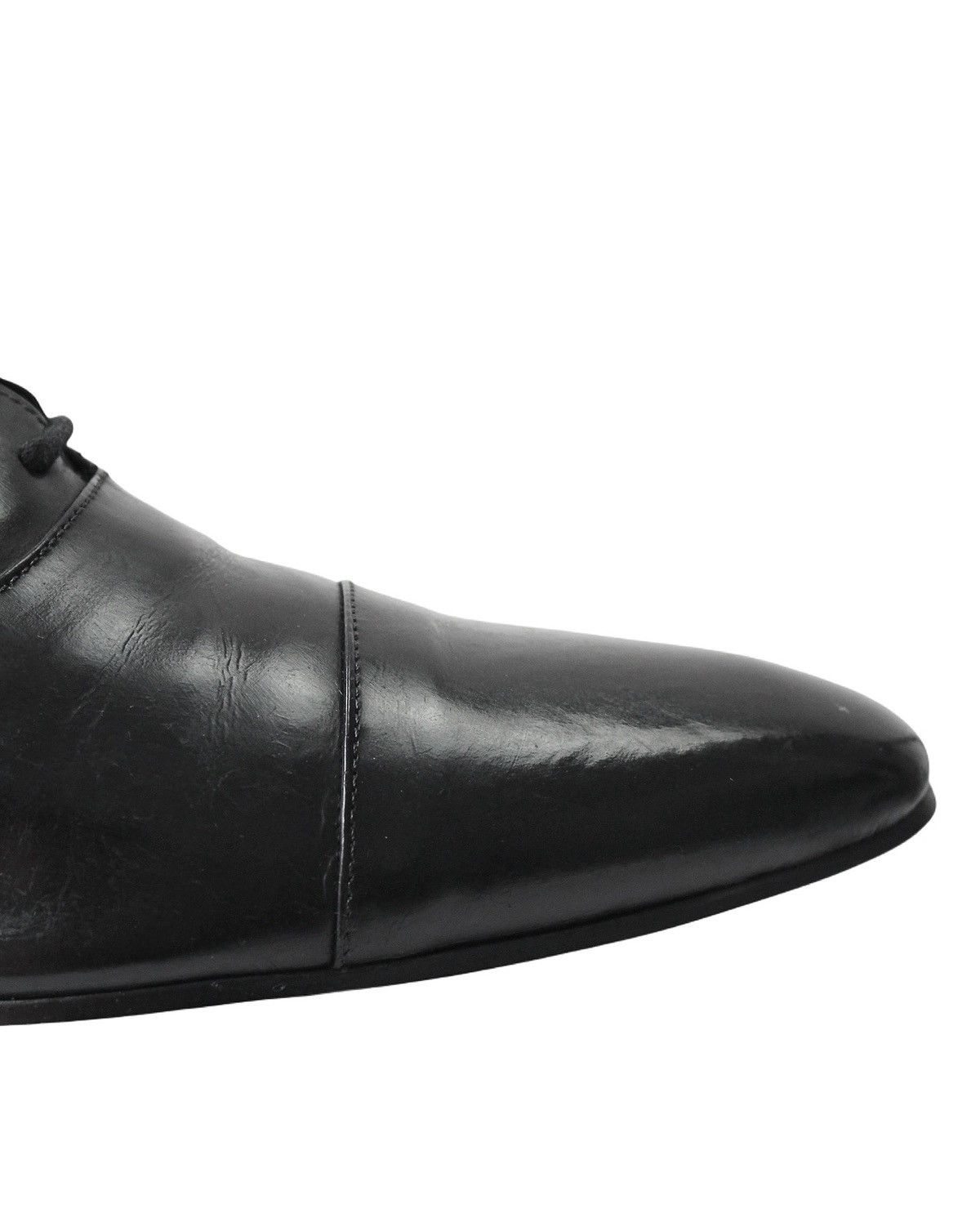 Designer × Japanese Brand CJ HOMME BY 2000 BLACK LEATHER CAPTOE OXFORDS Size US 7 / EU 40 - 6 Thumbnail