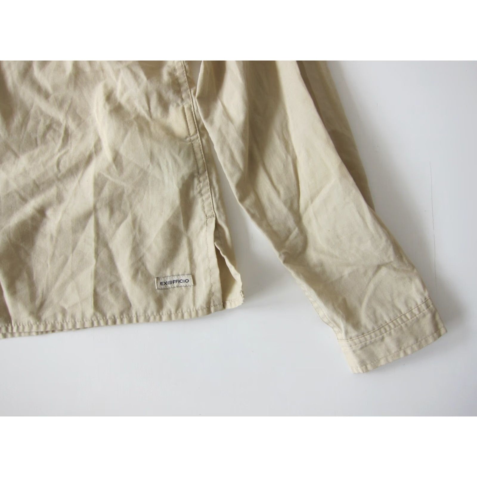 ExOfficio VINTAGE Exofficio Buzz Off Beige Brown Vented Zip Pocket Long Sleeve Button Shirt XS Size XS / US 0-2 / IT 36-38 - 8 Thumbnail