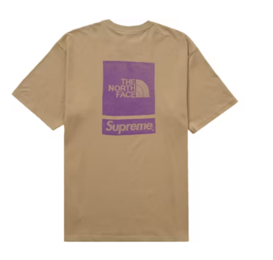 image of Supreme x The North Face Logo Tee Men’S XL Khaki Ss24 Nwt!, Men's