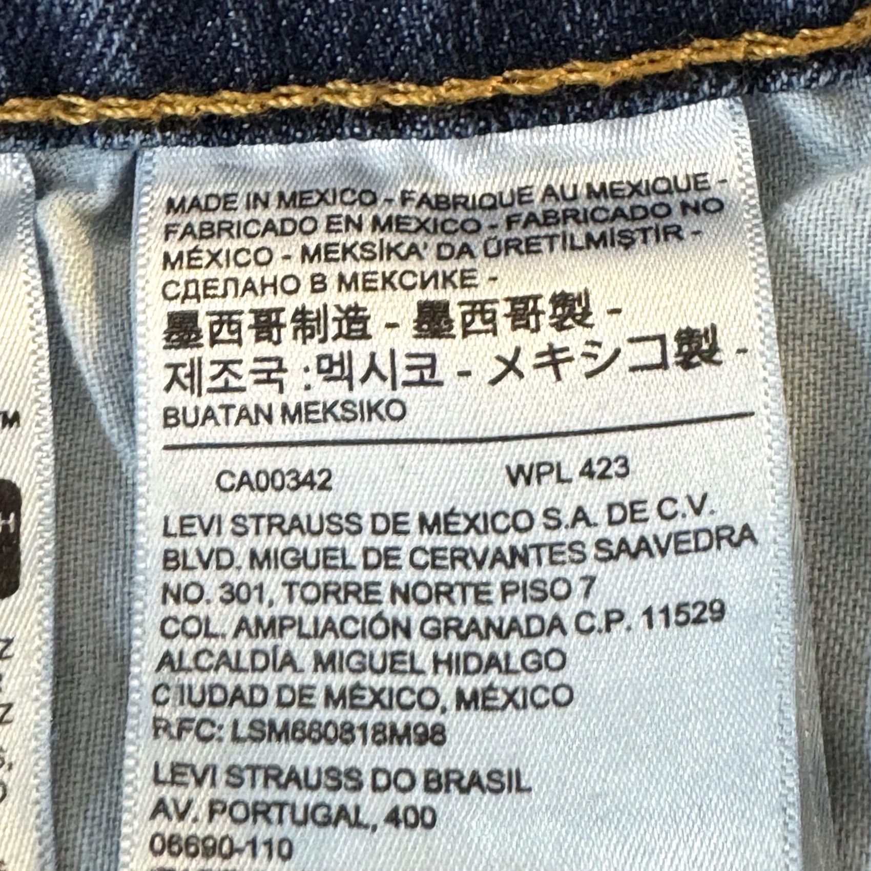 Levi's Levi's 559 Jeans Mens 40x32 Blue Whiskered Straight Fit Stretch Denim Pants Size US 40 / EU 56 - 4 Thumbnail