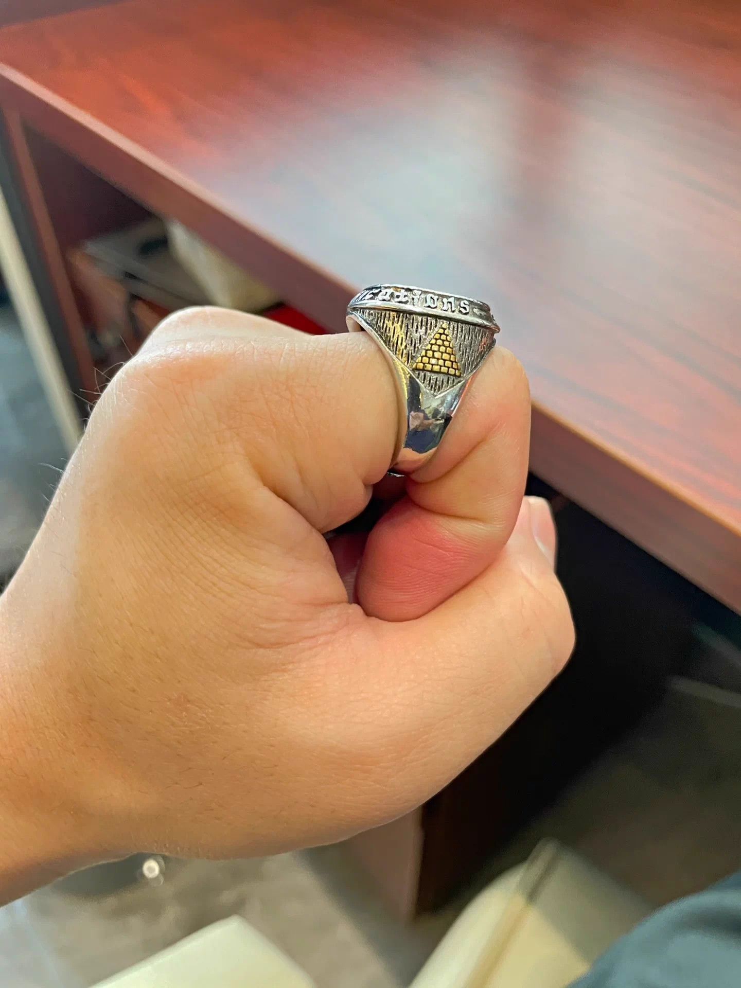 VIBE Chrome Punk Silver Ring Vintage Rings🔥🔥🔥 Size ONE SIZE - 3 Thumbnail