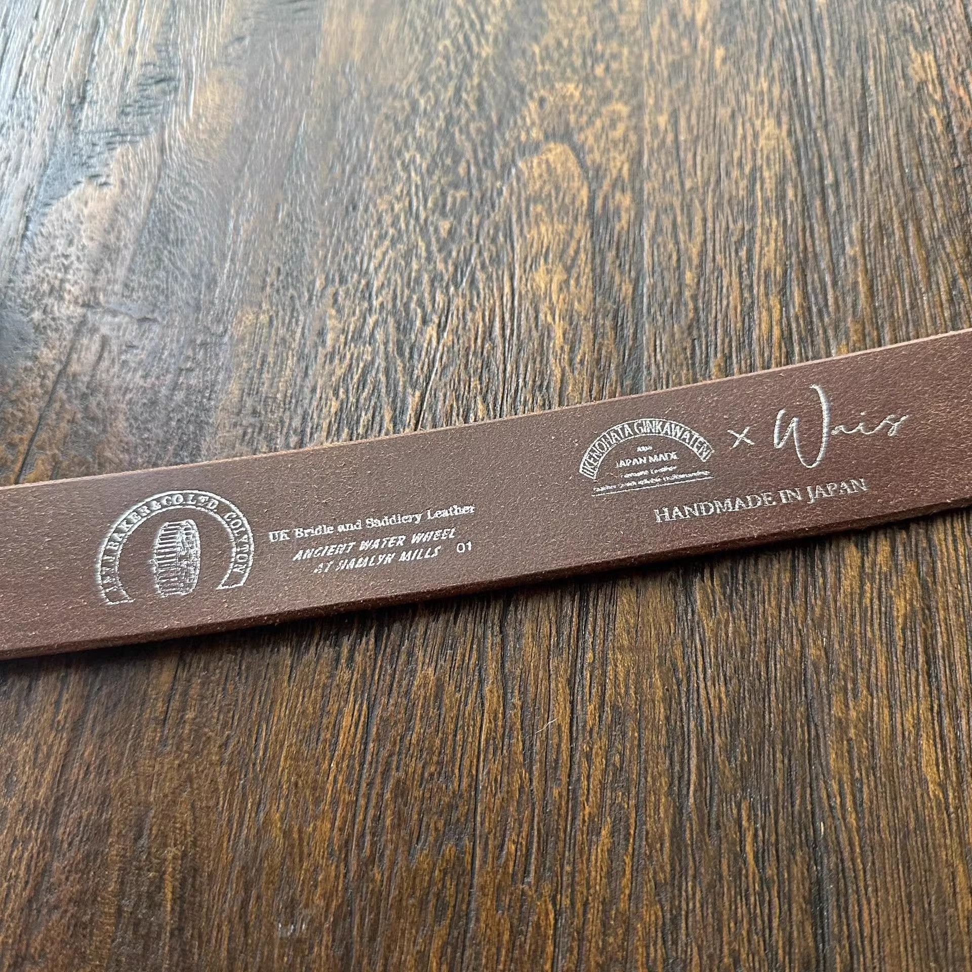 Iroquois Japan WAIS x IKENOHATA 32 English Saddle Leather Belt Size ONE SIZE - 8 Thumbnail