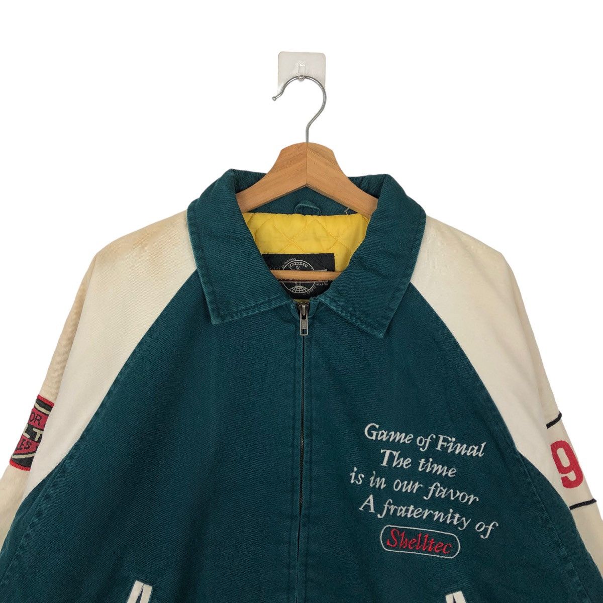 Japanese Brand VINTAGE VARSITY JACKET SHELL TEC BIG LOGO SPELL OUT Size US M / EU 48-50 / 2 - 2 Thumbnail