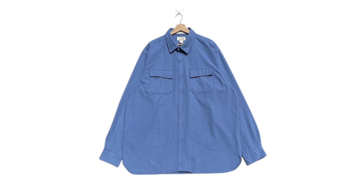 L.L. Bean RARE🔥 L.L Bean Men's Blue Chamois Cloth Button Down Shirt Size US XL / EU 56 / 4 - 1 Thumbnail