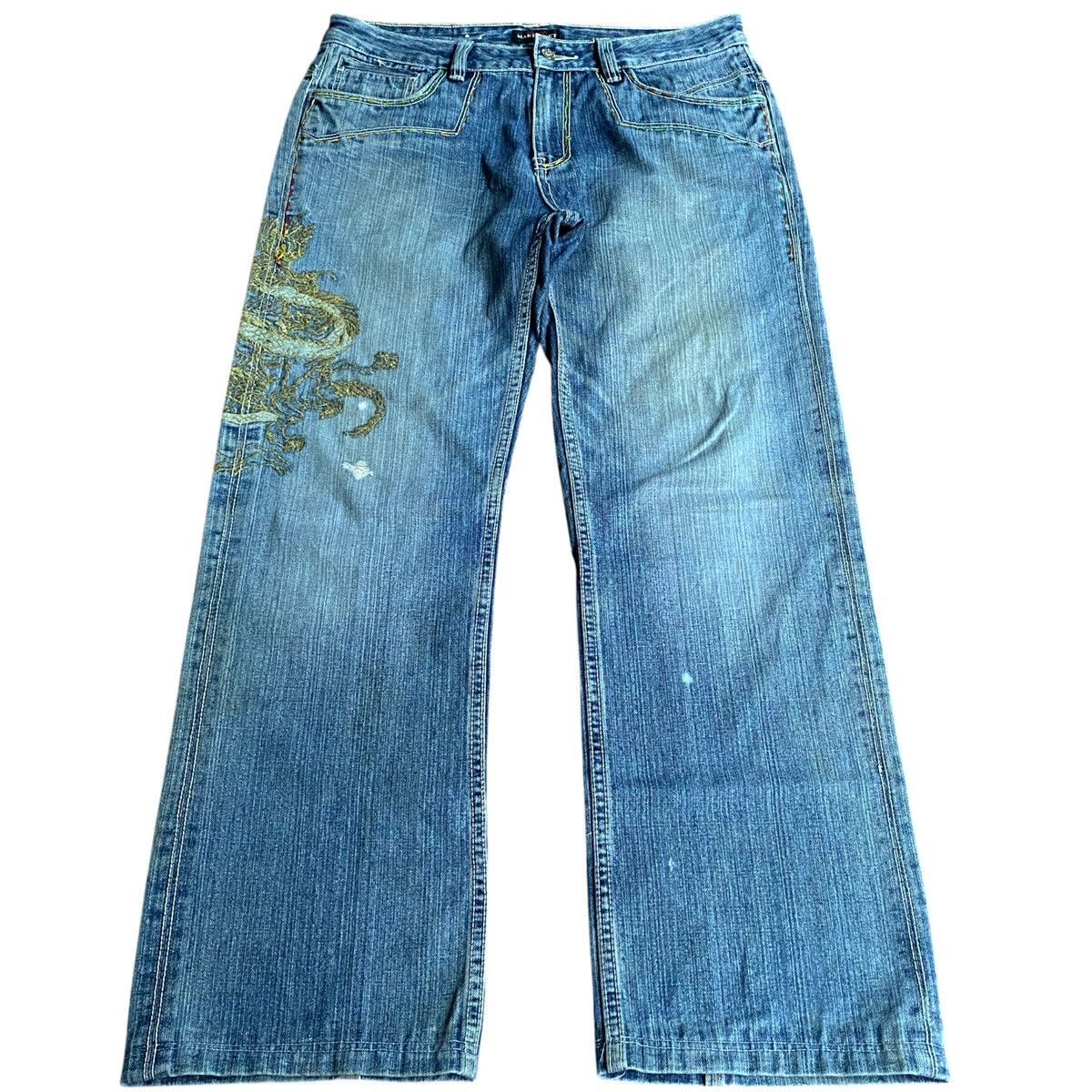 Japanese Brand × Kamakura Vintage Japanese Denim MarketNet Karakuri Tamashi Sukajan Size US 34 / EU 50 - 2 Thumbnail